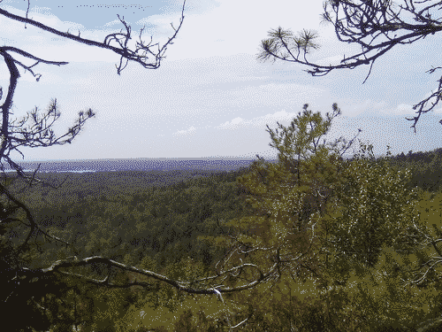 View of western Hancock County, ME from the top of Blue Hill