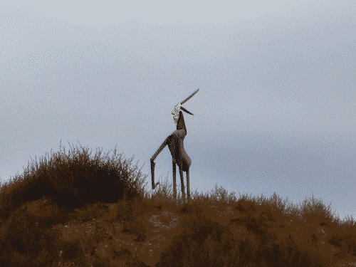 Stag spirit statue at the crest of South Lemuria