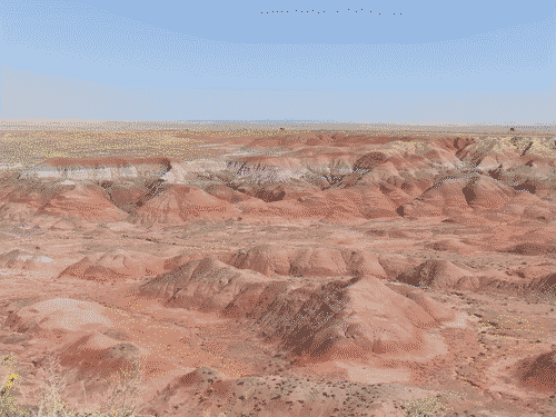 Painted desert at the north end of Petrified Forest Natl Park