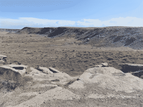 The valley looking south from the Peurco Pueblo Ruins